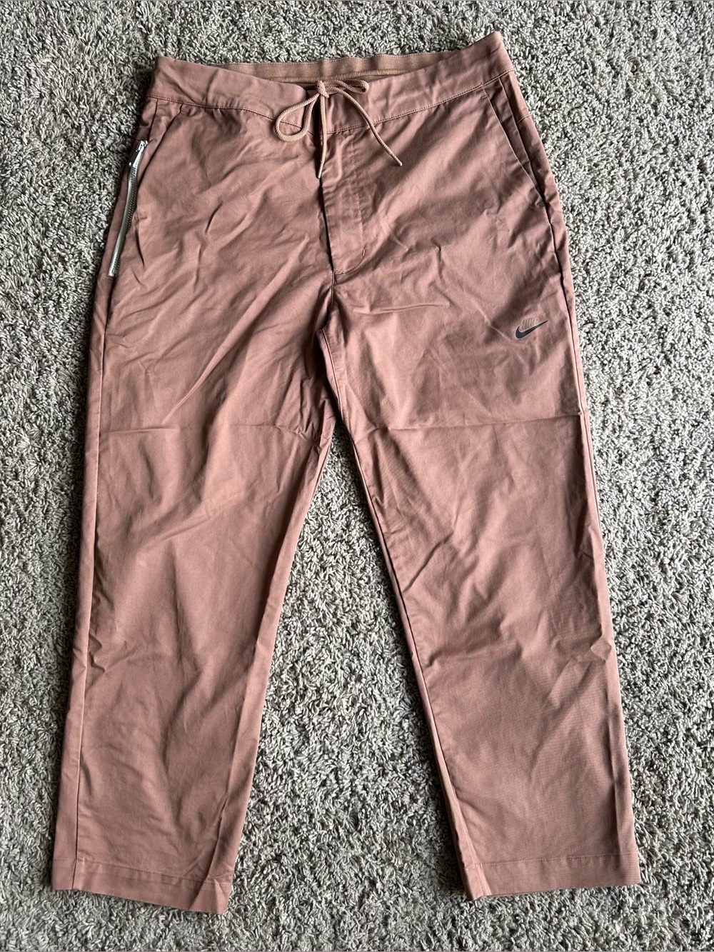 Nike Sportswear Pants Mens 32(34x25) Archaeo Brown Woven Utility Cropped Joggers